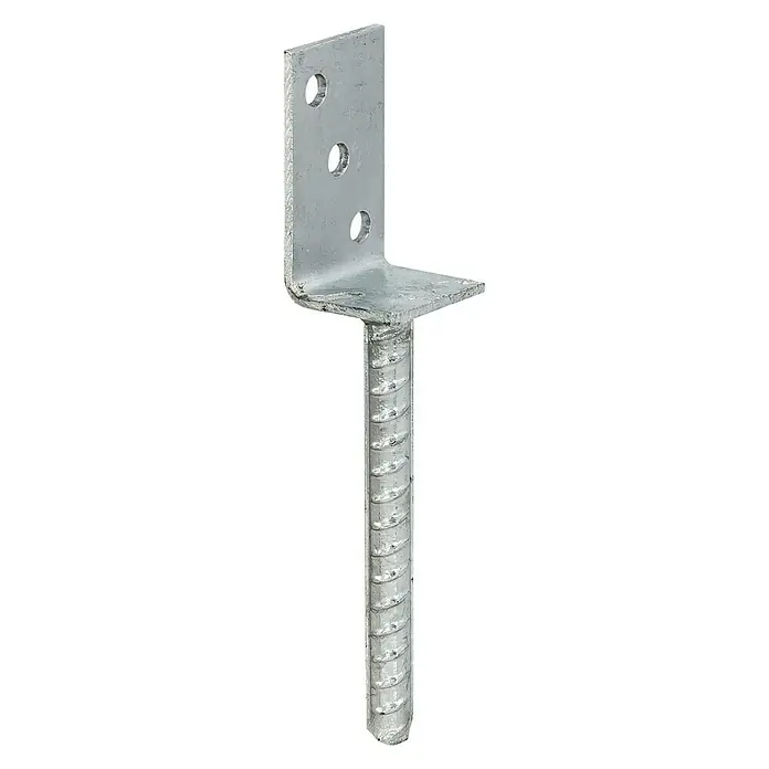 Stabilit L-Stützenschuh - 50 x 80 mm, Feuerverzinkt - Diagonale Ansicht