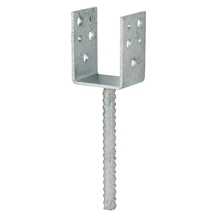 Stabilit Soportes en U - 81 x 50 x 80 mm, Galvanizado al fuego - Vista angular