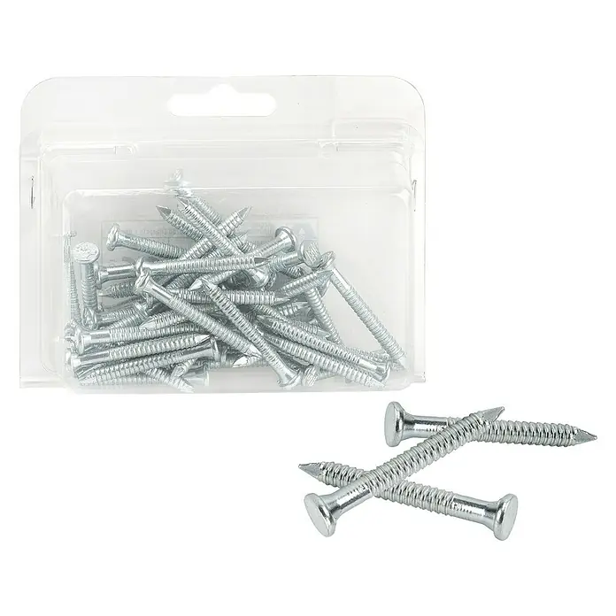 Clavos de anclaje - Diámetro: 4 mm, Largo: 60 mm, 50 ud., Acero - Vista angular