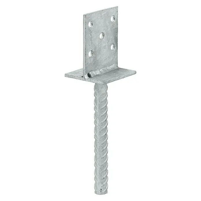Stützenschuh - L x B x H: 80 x 80 x 100 mm, Stahl - Diagonale Ansicht