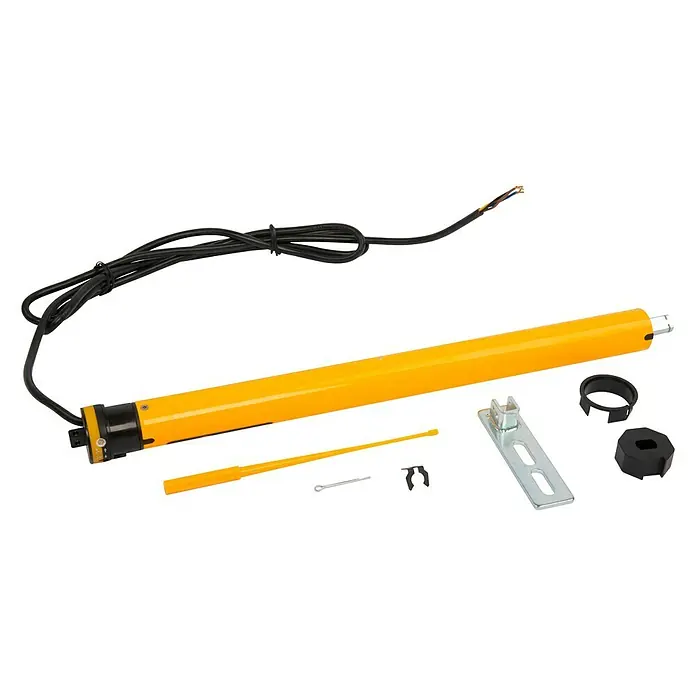 Schellenberg Rohrmotor Rollopower Action Mini 3 - Max. Rollladenfläche: 2 m² bei Kunststoffrollläden, Einbaulänge: 500 mm, Zugkraft: 8 kg - Diagonale Ansicht