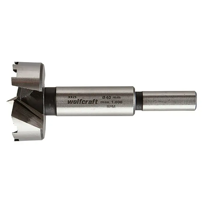 Wolfcraft Forstnerbohrer - Durchmesser: 40 mm, Länge: 90 mm - Vorderansicht