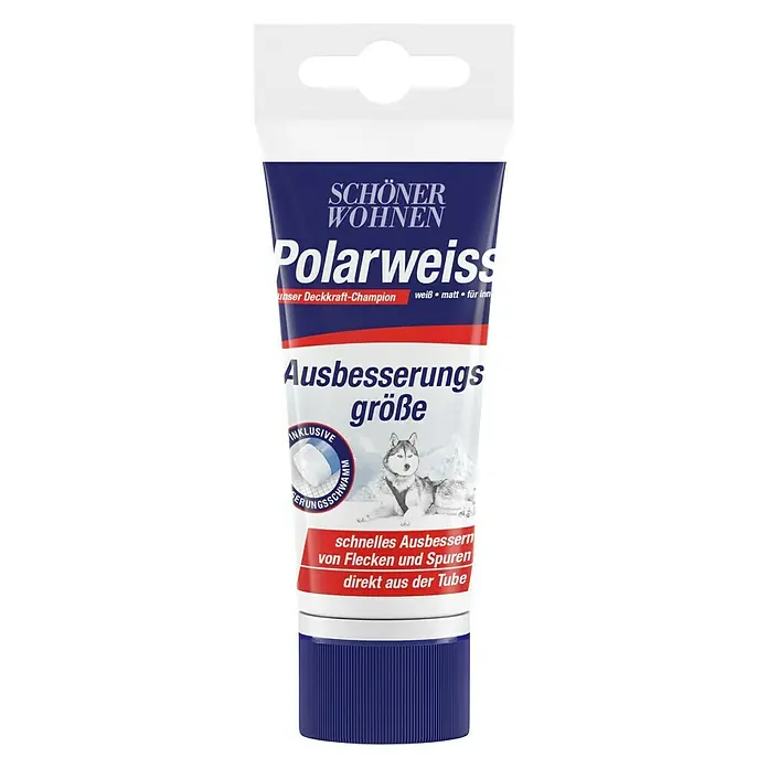 SCHÖNER WOHNEN-Farbe Wandfarbe Polarweiß - Weiß, 50 ml, Matt, Konservierungsmittelfrei - Vorderansicht