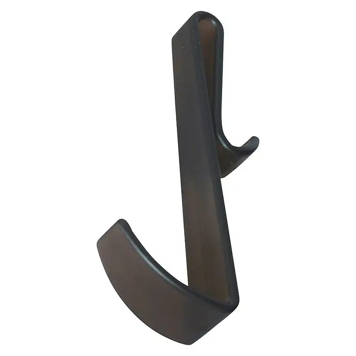 Sanotechnik Handtuchhaken - L x B x H: 8 x 4 x 15,5 cm, Schwarz - Diagonale Ansicht