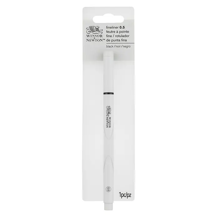 Winsor & Newton Fineliner - Schwarz, 0,5 mm - Vorderansicht