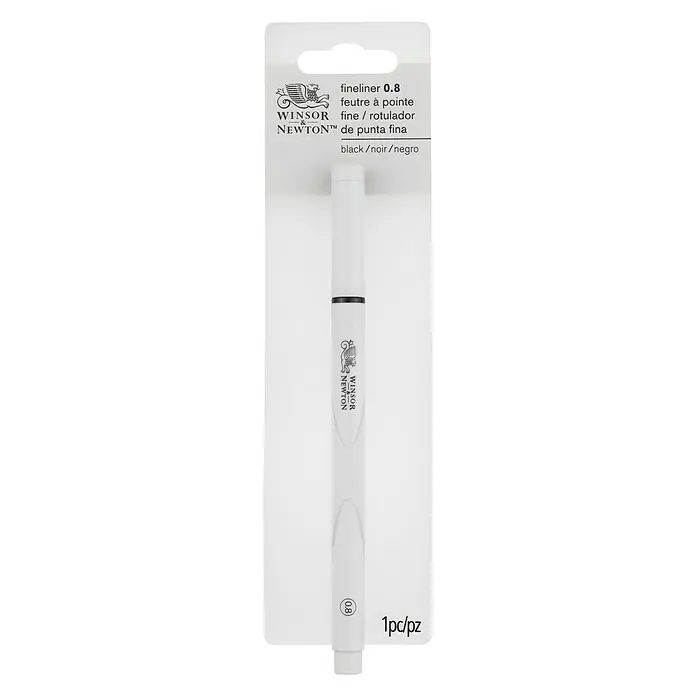 Winsor & Newton Fineliner - Schwarz, 0,8 mm - Vorderansicht