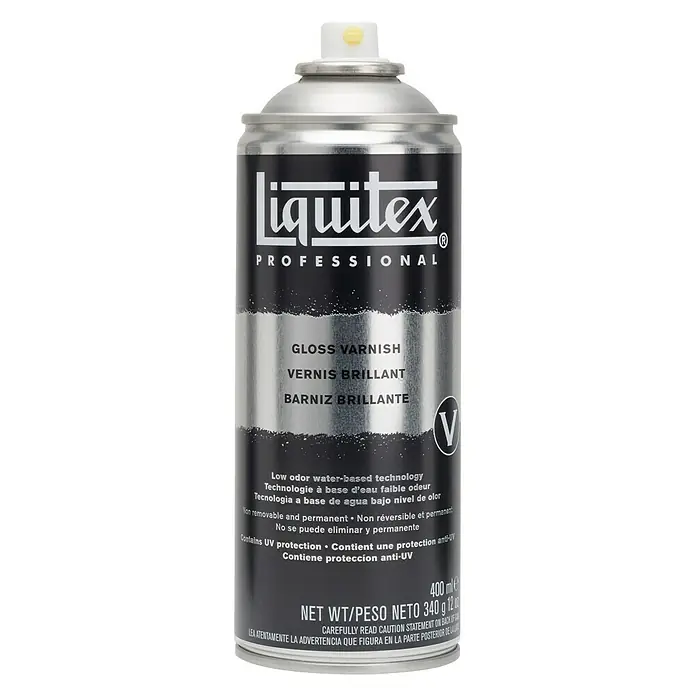 Liquitex Professional Vernisspray - Glanzend, Transparant, 400 ml - Vooraanzicht