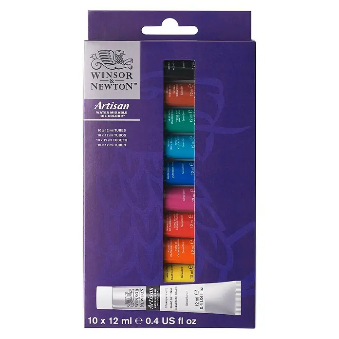 Winsor & Newton Artisan Ölfarben-Set - 10 Stk. x 12 ml, Tube - Vorderansicht