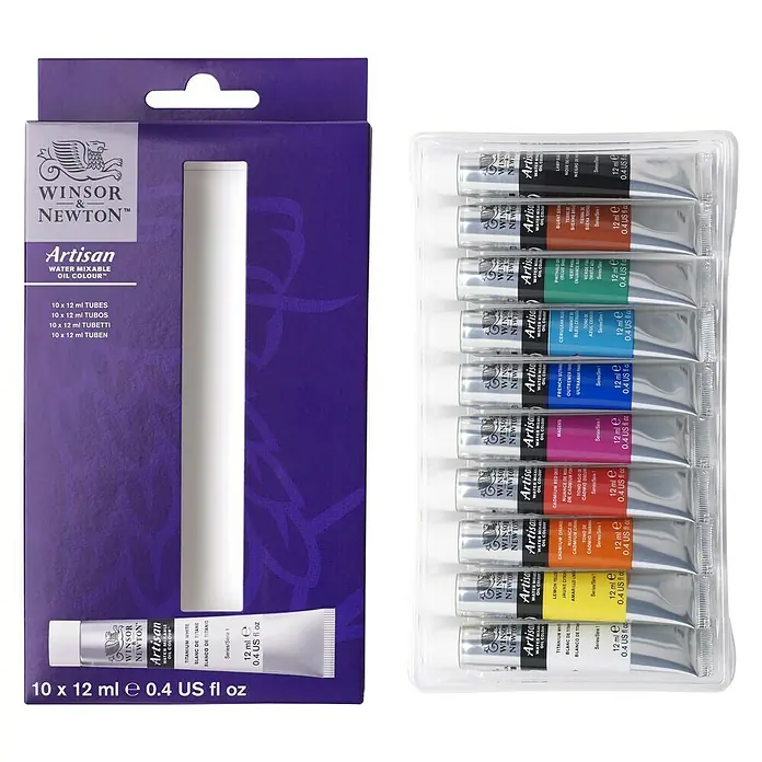 Winsor & Newton Artisan Ölfarben-Set - 10 Stk. x 12 ml, Tube - Ansicht von oben