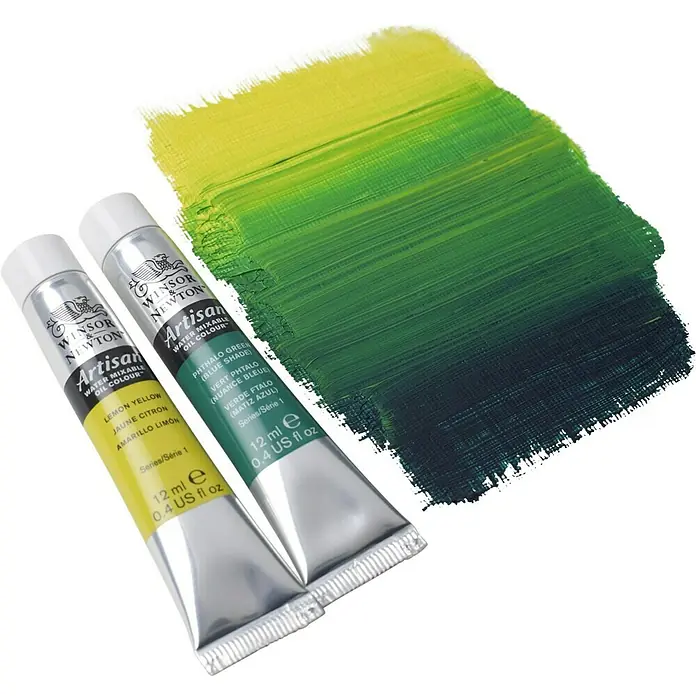 Winsor & Newton Artisan Ölfarben-Set - 10 Stk. x 12 ml, Tube - Diagonale Ansicht