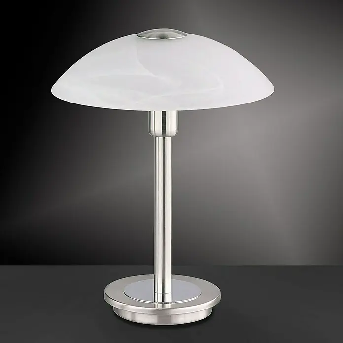 Paul Neuhaus Tischleuchte Enova - 28 W, Alabaster Weiß, Stahl, G9 - Stimmungsaufnahme