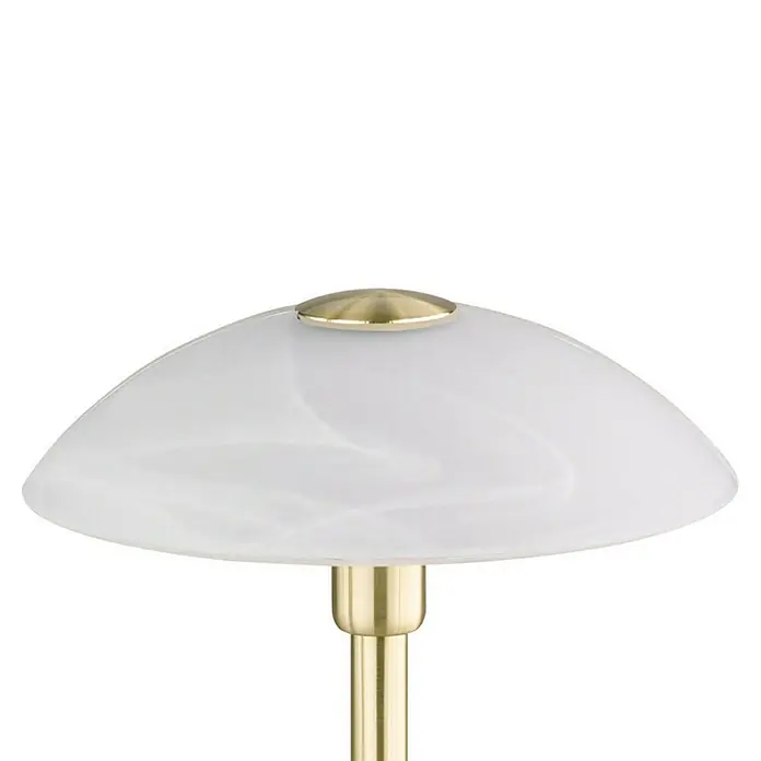 Paul Neuhaus Tischleuchte Enova - 28 W, Messing matt, Alabaster Weiß, G9 - Detailaufnahme