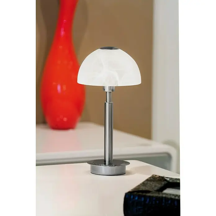 Paul Neuhaus Tischleuchte Verona - 28 W, L x B x H: 14 x 14 x 28 cm, Stahl, G9 - Stimmungsaufnahme