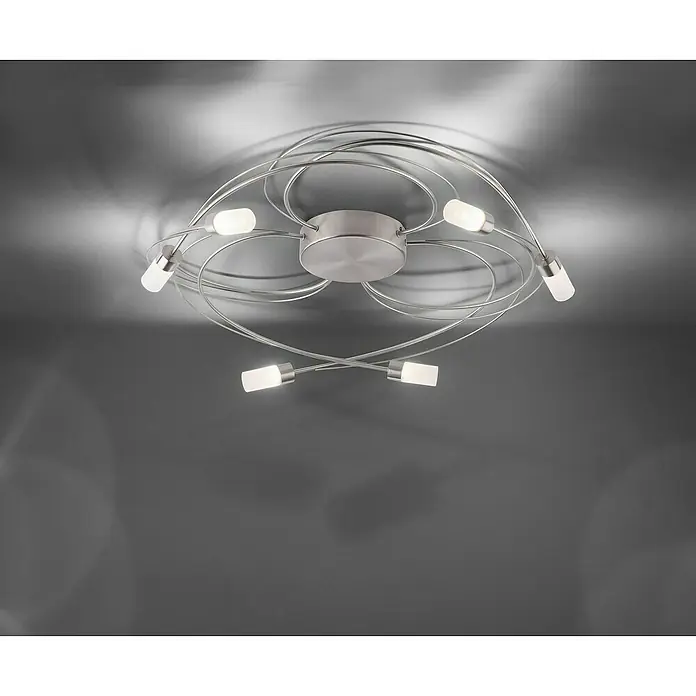 Paul Neuhaus LED-Deckenleuchte rund Nelia - 25 W, Chrom, Warmweiß - Stimmungsaufnahme