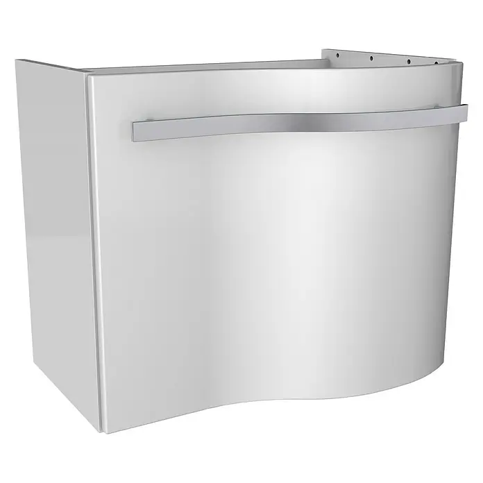 Camargue Wave Mini Fürdőszoba bútor szett - 60 cm, Magas fényű - Szögletes nézet