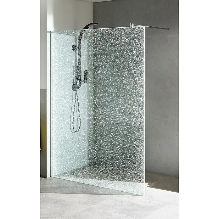 Camargue Tuš stijena Crash Glass - 115 x 200 cm, Premazano, Debljina: 12,8 mm - Živopisni prikaz