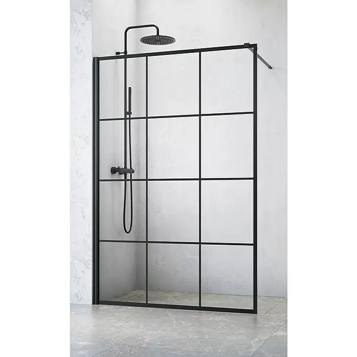 Camargue Tuš stijena - 140 x 200 cm, Premazano, Debljina: 6 mm, Crne boje - Živopisni prikaz