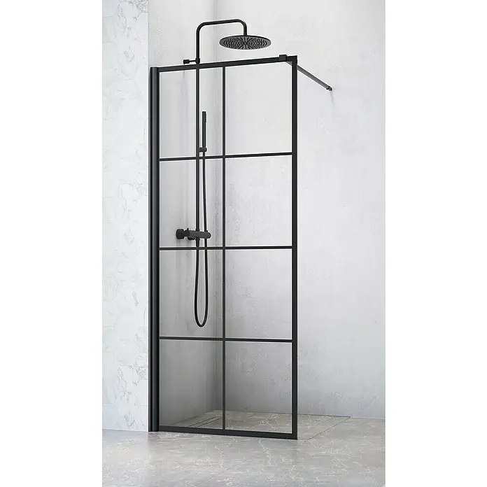 Camargue Tuš stijena - 90 x 200 cm, Premazano, Debljina: 6 mm, Crne boje - Živopisni prikaz