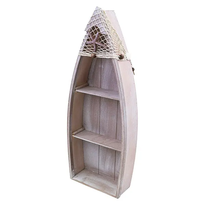 Regal - L x B x H: 12 x 29,5 x 73 cm, Braun - Diagonale Ansicht