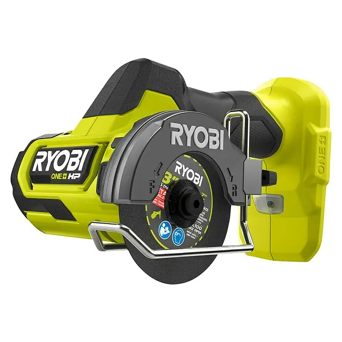 Ryobi ONE+HP Amoladora de batería RCT18C-0 - 18 V, Sin batería, Número máx. de revoluciones en régimen de marcha en vacío: 20.000 r.p.m. - Vista angular