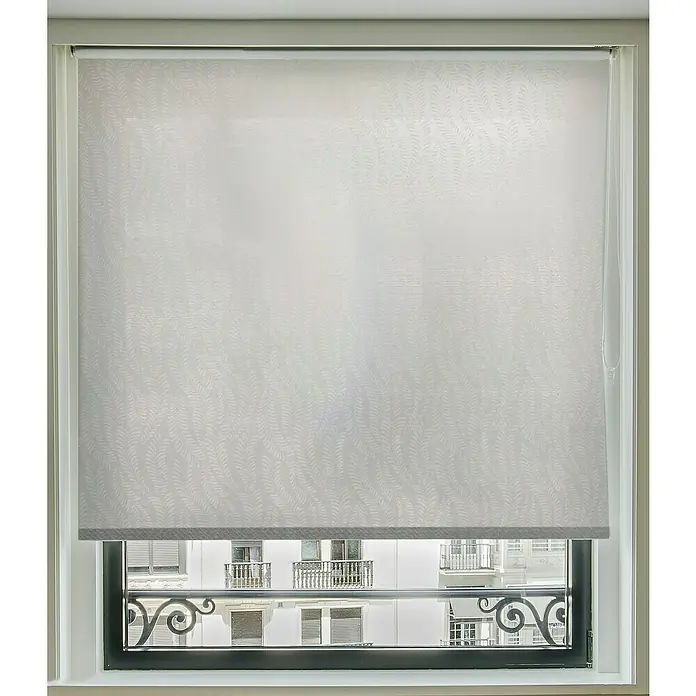 Estor enrollable Fern - An x Al: 165 x 190 cm, Blanco - Primer plano