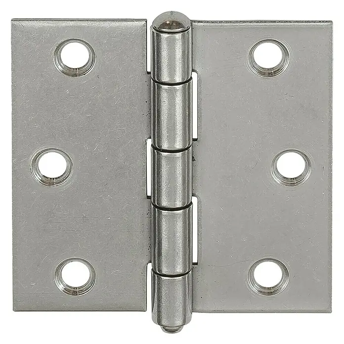 Stabilit Scharnier - B x H: 76 x 76 mm, Edelstahl - Vorderansicht