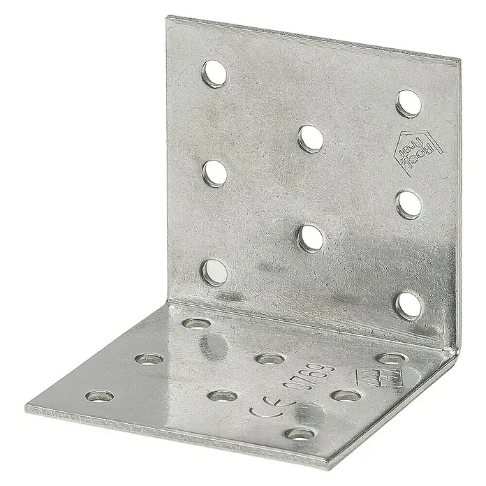 Stabilit Lochplattenwinkel - L x B x H: 60 x 60 x 60 mm, 1 Stk. - Diagonale Ansicht