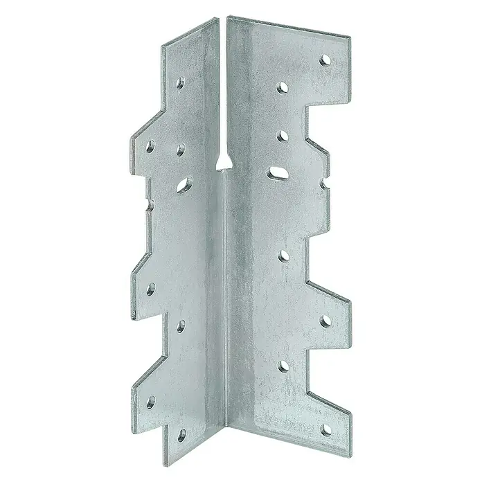 Stabilit Winkelverbinder - L x B x H: 40 x 40 x 120 mm, Sendzimir verzinkt - Diagonale Ansicht