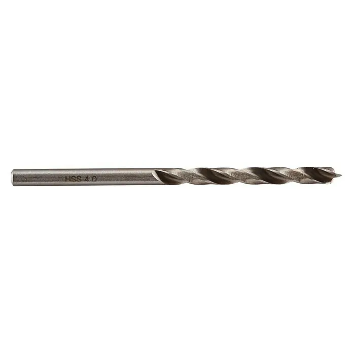 Wolfcraft Holzbohrer HSS Professional - Durchmesser: 4 mm, Länge: 75 mm - Vorderansicht