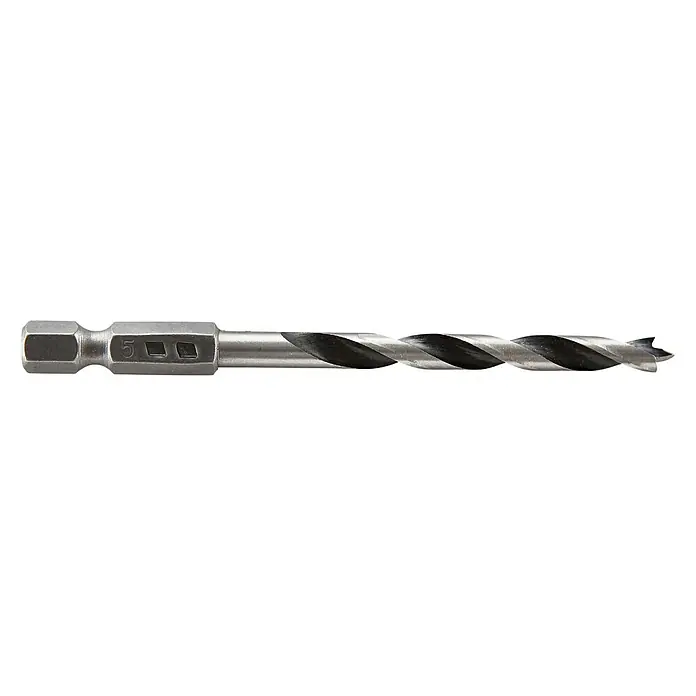 Wolfcraft Holzbohrer - Durchmesser: 5 mm, Länge: 85 mm - Vorderansicht