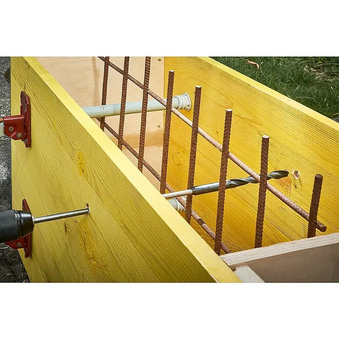 Wolfcraft Schalungsbohrer - Durchmesser: 16 mm, Länge: 400 mm - Anwendungsbeispiel
