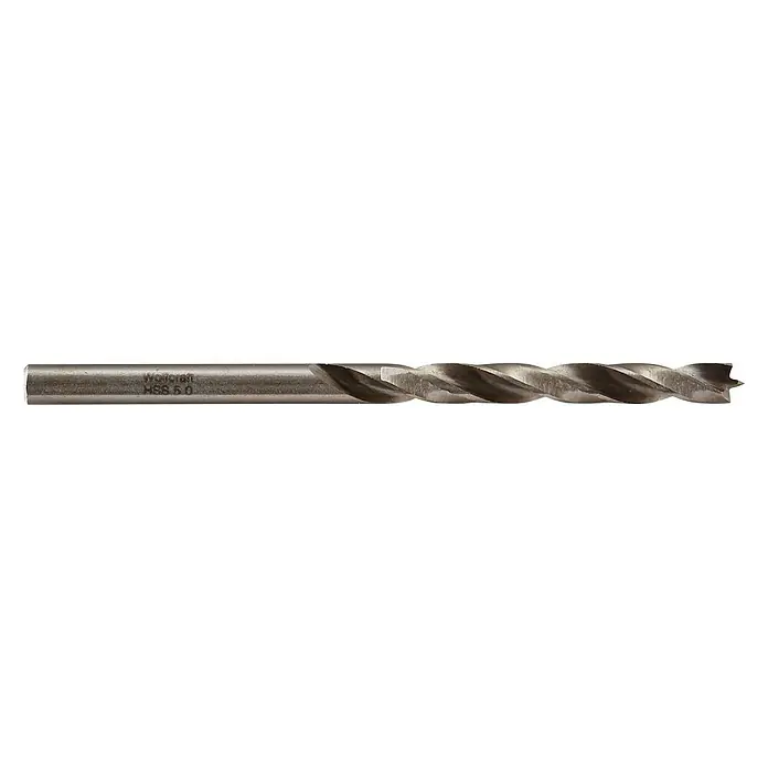 Wolfcraft Holzbohrer HSS Professional - Durchmesser: 5 mm, Länge: 86 mm - Vorderansicht