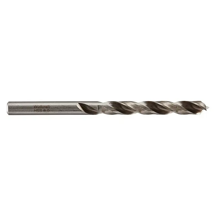 Wolfcraft Holzbohrer HSS Professional - Durchmesser: 8 mm, Länge: 117 mm - Vorderansicht