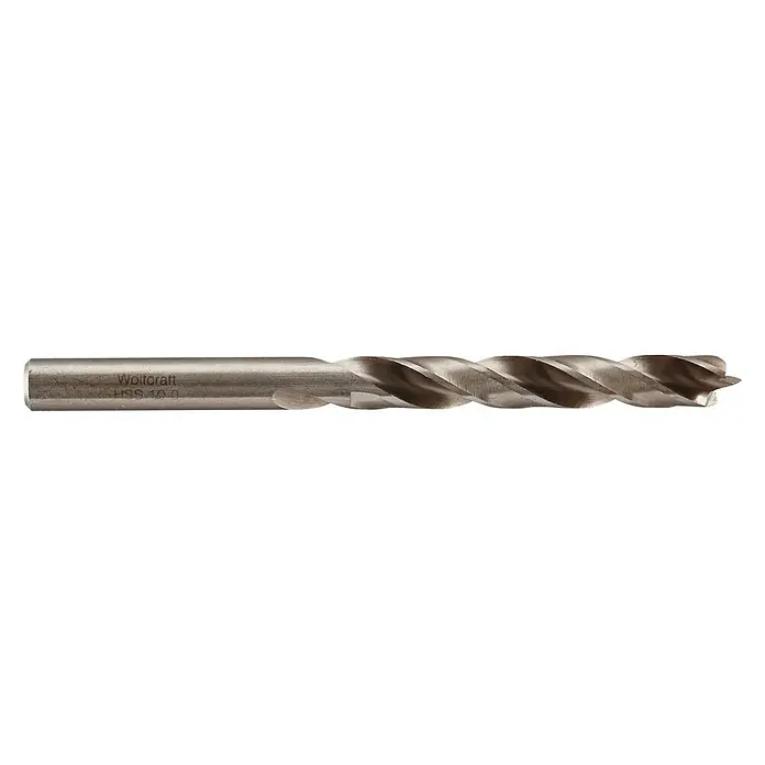 Wolfcraft Holzbohrer HSS Professional - Durchmesser: 10 mm, Länge: 133 mm - Vorderansicht