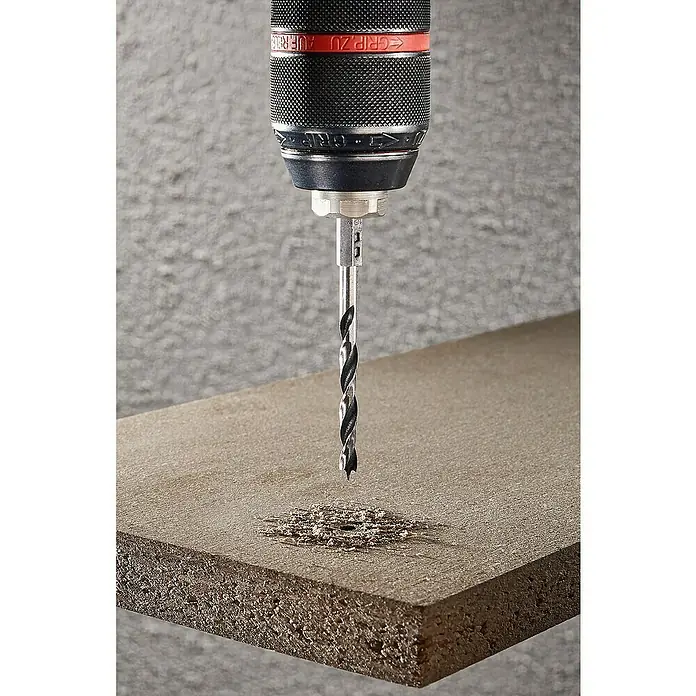 Wolfcraft Holzbohrer - Durchmesser: 6 mm, Länge: 90 mm - Detailaufnahme