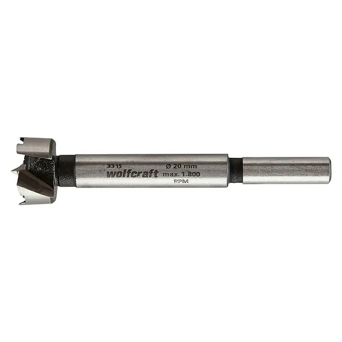 Wolfcraft Forstnerbohrer - Durchmesser: 20 mm, Länge: 90 mm - Vorderansicht