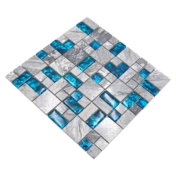 Mozaik csempe Crystal Mix XCM MC589 - Fényes - Szögletes nézet