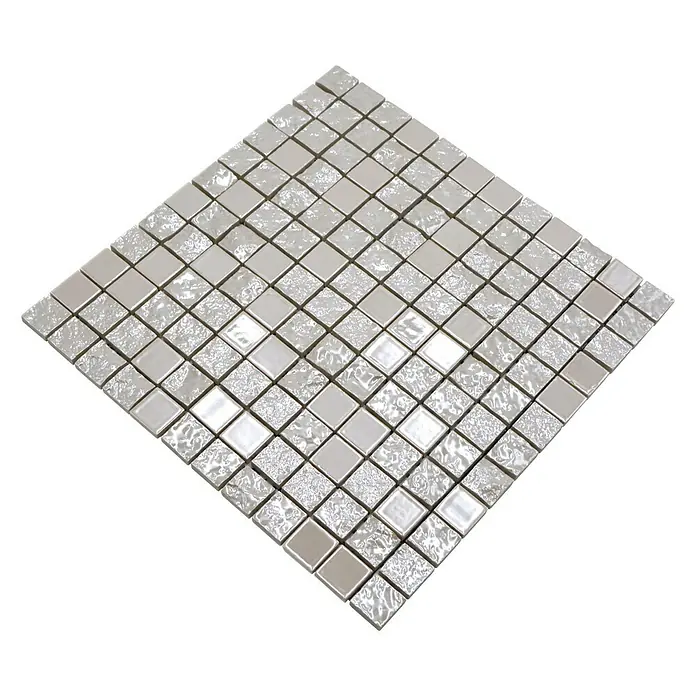 Mozaïektegel vierkant Nippon Gaku CG GA2 - 31,6 x 31,6 cm, Wit, Glanzend - Diagonaal zicht