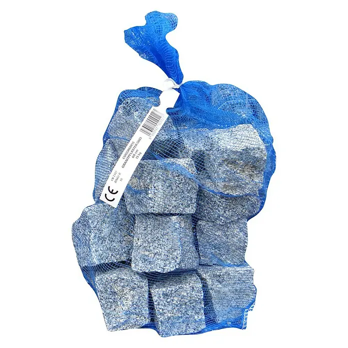 Granitpflaster G 603 - Grau, Maße Stein: 6 - 8 cm, Granit, 15 kg - Vorderansicht