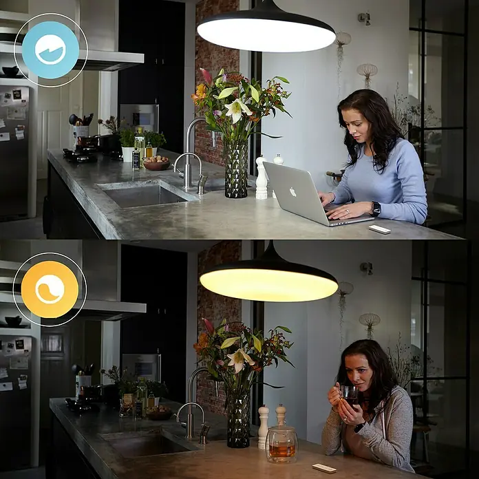Philips Hue Dimmcontroller V2 - Weiß, Batterien: 1 Stk., L x B x H: 1,5 x 8 x 12,5 cm - Anwendungsbeispiel