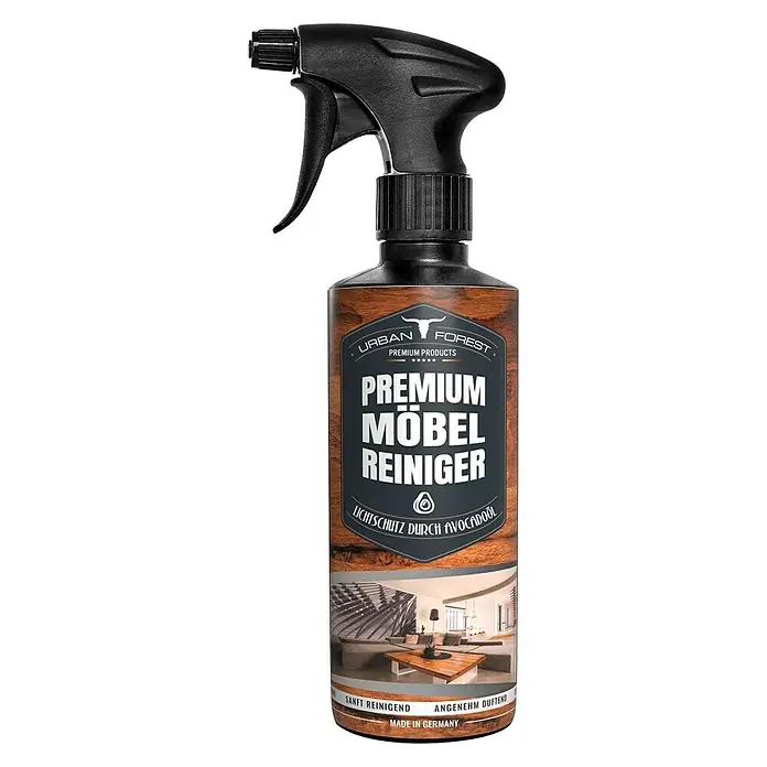Urban Forest Premium Reinigungsmittel Möbelreiniger - 500 ml, Flasche mit Sprühkopf - Vorderansicht