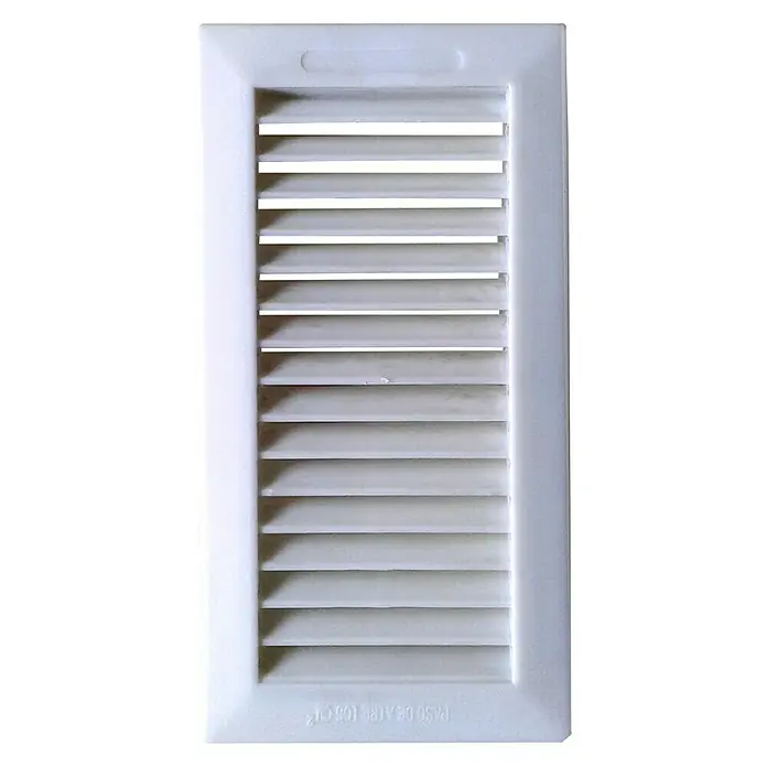 Rejilla de ventilación con marco - 13,3 x 26 cm, Acrilo Styrol Butadieno (ABS) - Vista frontal