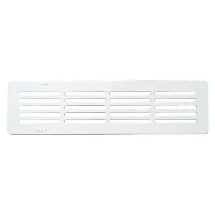 Rejilla de ventilación decorativa empotrable - 30 x 8 cm, Blanco, Aluminio - Vista frontal