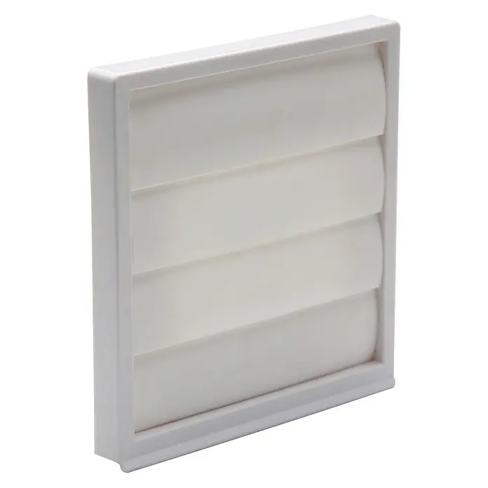 Rejilla de ventilación con salida multiformas - 15 x 15 mm, Blanco, Acrilo Styrol Butadieno (ABS) - Vista angular