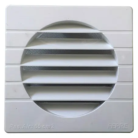 Rejilla de ventilación empotrable a tubo GETM