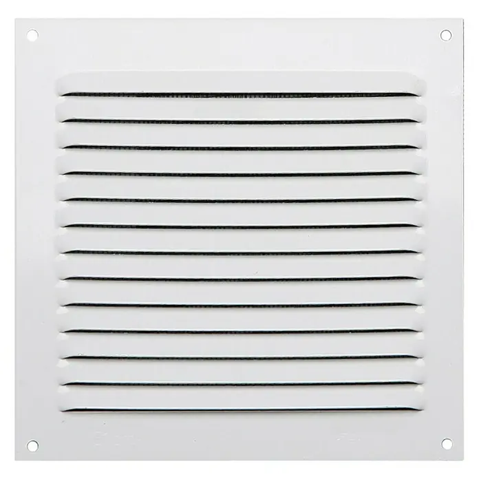 Rejilla de ventilación sin mosquitera - 15 x 15 cm, Aluminio - Vista frontal