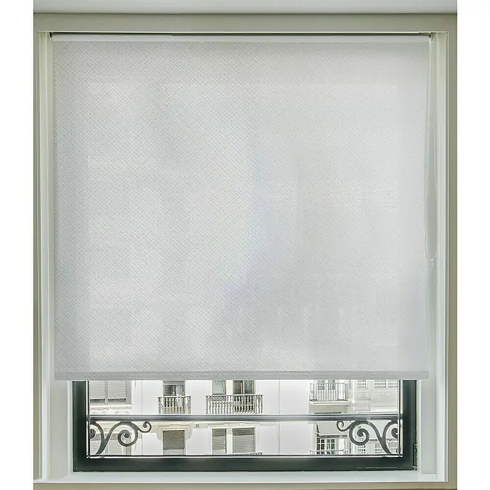 Estor enrollable Mac Connor - An x Al: 135 x 190 cm, Blanco - Primer plano