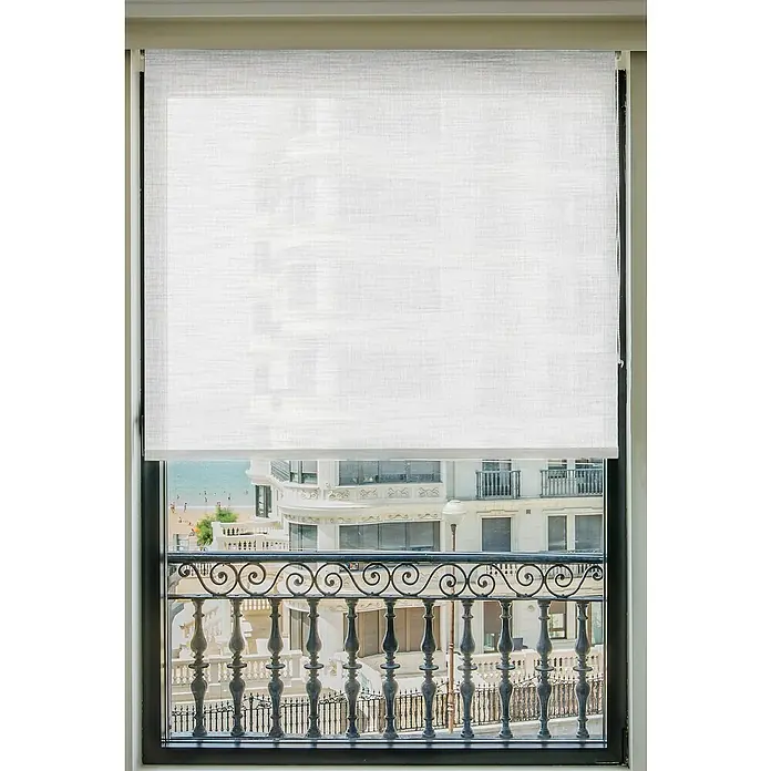 Estor enrollable Malibú - An x Al: 165 x 250 cm, Blanco - Primer plano