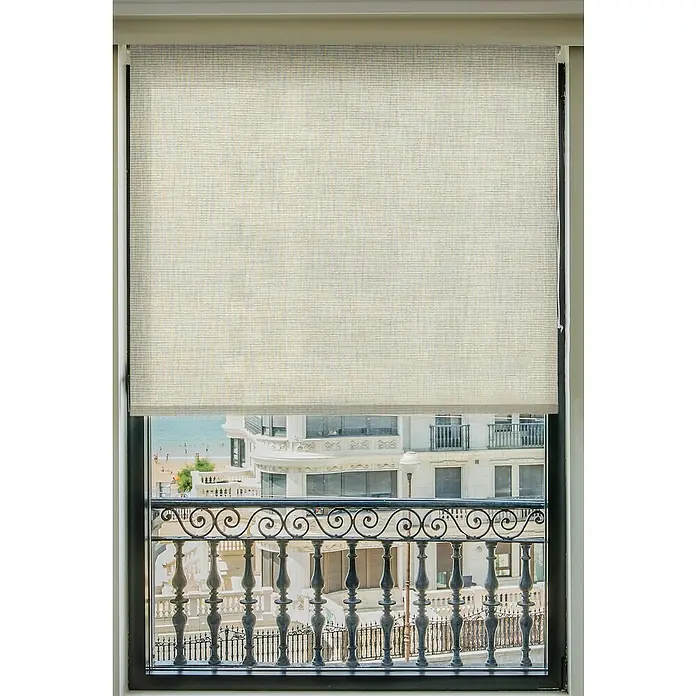 Estor enrollable Aspen - An x Al: 105 x 250 cm, Crudo - Primer plano
