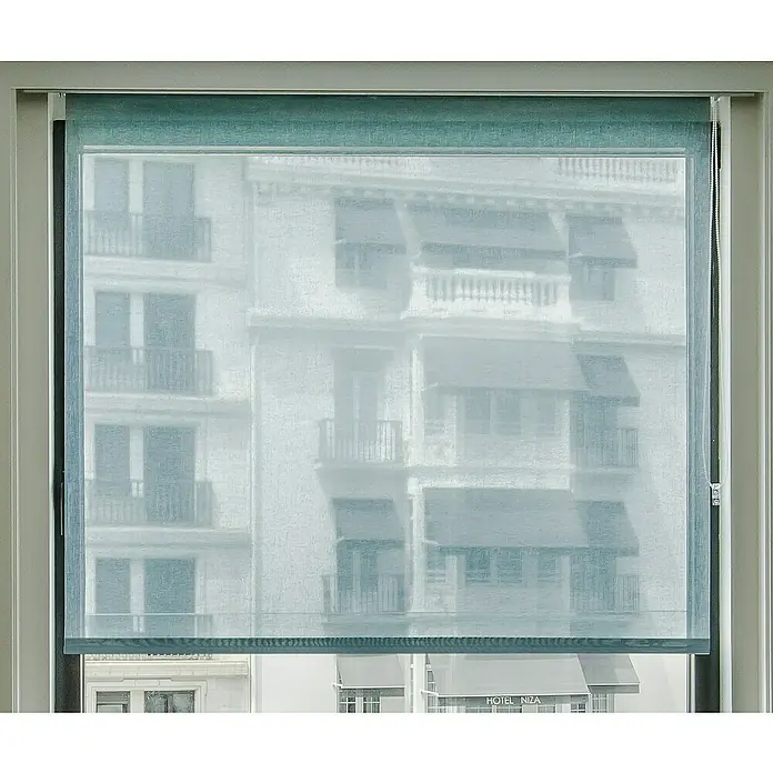 Estor enrollable Bahamas - An x Al: 90 x 250 cm, Turquesa - Primer plano